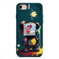 Чехол-накладка для Apple iPhone 7 (медведь) (темно-зеленый) - SC335