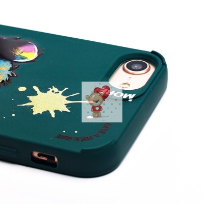 Чехол-накладка для Apple iPhone 7 (медведь) (темно-зеленый) - SC335