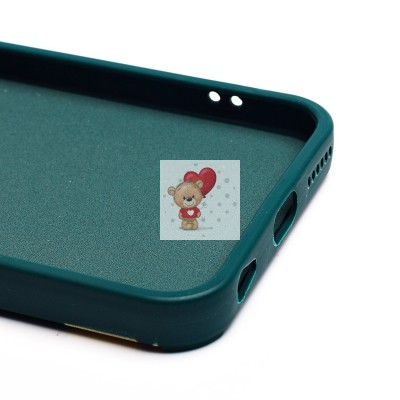 Чехол-накладка для Apple iPhone 7 (медведь) (темно-зеленый) - SC335