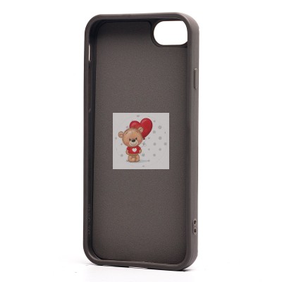 Чехол-накладка для Apple iPhone 7 (тигр) (серый) - SC335