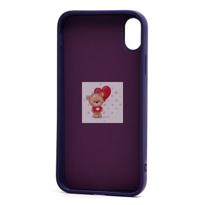 Чехол-накладка для Apple iPhone XR (кот) (фиолетовый) - SC335