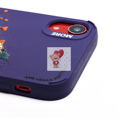 Чехол-накладка для Apple iPhone XR (кот) (фиолетовый) - SC335