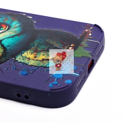 Чехол-накладка для Apple iPhone XR (кот) (фиолетовый) - SC335