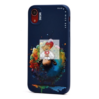Чехол-накладка для Apple iPhone XR (овечка) (темно-синий) - SC335 Чехол-накладка для Apple iPhone XR (овечка) (темно-синий) - SC335
