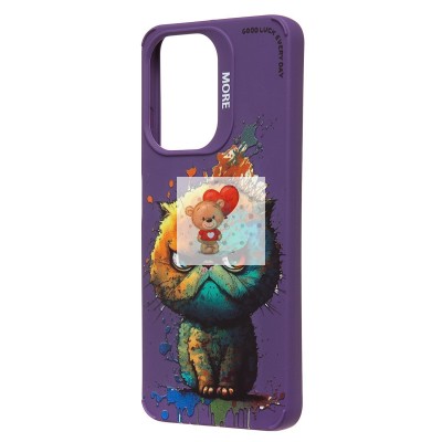 Чехол-накладка для Infinix Hot 30i (кот) (фиолетовый) - SC335 Чехол-накладка для Infinix Hot 30i (кот) (фиолетовый) - SC335