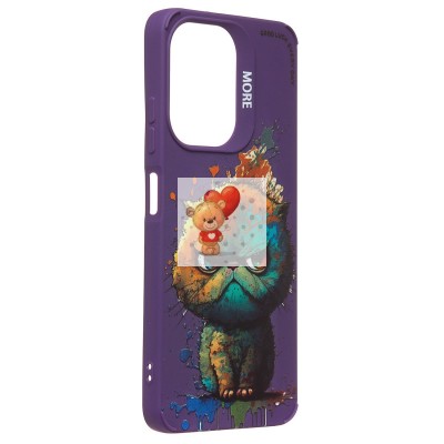 Чехол-накладка для Infinix Hot 30i (кот) (фиолетовый) - SC335 Чехол-накладка для Infinix Hot 30i (кот) (фиолетовый) - SC335