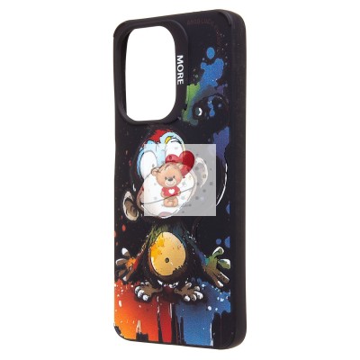 Чехол-накладка для Infinix Hot 30i (обезьяна) (черный) - SC335