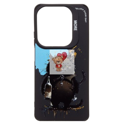 Чехол-накладка для Infinix Hot 40 Pro (черный кот) (черный) - SC335 Чехол-накладка для Infinix Hot 40 Pro (черный кот) (черный) - SC335