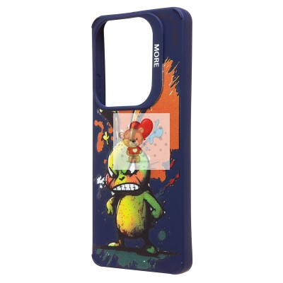 Чехол-накладка для Infinix Hot 40 (заяц) (темно-синий) - SC335 Чехол-накладка для Infinix Hot 40 (заяц) (темно-синий) - SC335