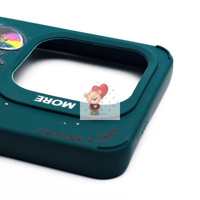 Чехол-накладка для Infinix Hot 40i (медведь) (темно-зеленый) - SC335 Чехол-накладка для Infinix Hot 40i (медведь) (темно-зеленый) - SC335