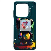 Чехол-накладка для Infinix Smart 8 (медведь) (темно-зеленый) - SC335 Чехол-накладка для Infinix Smart 8 (медведь) (темно-зеленый) - SC335