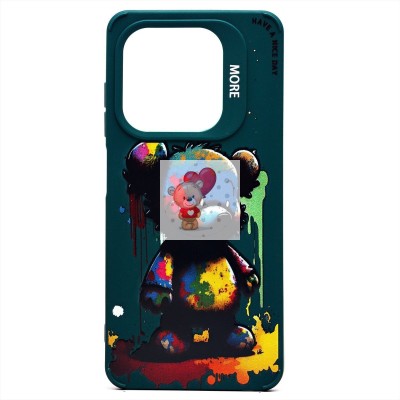 Чехол-накладка для Infinix Smart 8 (медведь) (темно-зеленый) - SC335