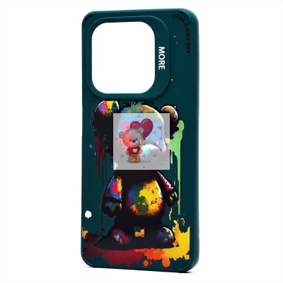 Чехол-накладка для Infinix Smart 8 (медведь) (темно-зеленый) - SC335 Чехол-накладка для Infinix Smart 8 (медведь) (темно-зеленый) - SC335