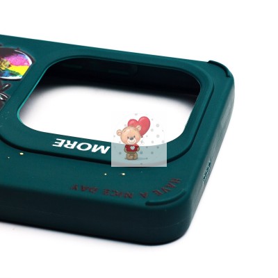 Чехол-накладка для Infinix Smart 8 (медведь) (темно-зеленый) - SC335 Чехол-накладка для Infinix Smart 8 (медведь) (темно-зеленый) - SC335