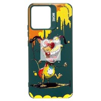 Чехол-накладка для Realme C30 (собака) (темно-зеленый) - SC335