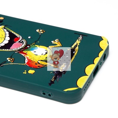 Чехол-накладка для Realme C30 (собака) (темно-зеленый) - SC335