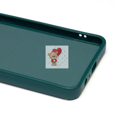 Чехол-накладка для Realme C30 (собака) (темно-зеленый) - SC335