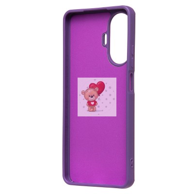 Чехол-накладка для Realme C55 (кот) (фиолетовый) - SC335