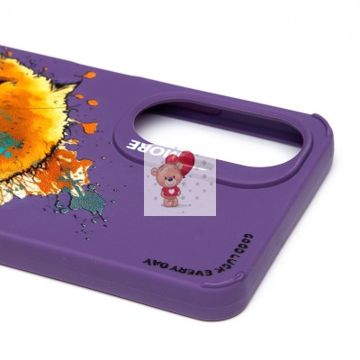 Чехол-накладка для Realme C55 (кот) (фиолетовый) - SC335