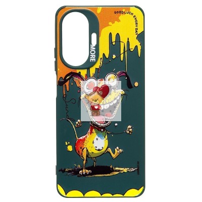 Чехол-накладка для Realme C55 (собака) (темно-зеленый) - SC335