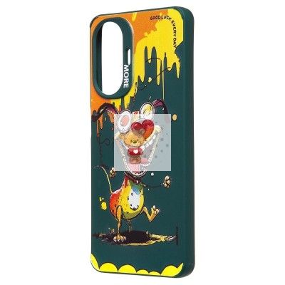 Чехол-накладка для Realme C55 (собака) (темно-зеленый) - SC335 Чехол-накладка для Realme C55 (собака) (темно-зеленый) - SC335