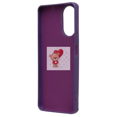 Чехол-накладка для Realme C67 4G (кот) (фиолетовый) - SC335 Чехол-накладка для Realme C67 4G (кот) (фиолетовый) - SC335