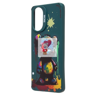 Чехол-накладка для Realme C67 4G (медведь) (темно-зеленый) - SC335 Чехол-накладка для Realme C67 4G (медведь) (темно-зеленый) - SC335