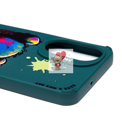 Чехол-накладка для Realme C67 4G (медведь) (темно-зеленый) - SC335 Чехол-накладка для Realme C67 4G (медведь) (темно-зеленый) - SC335