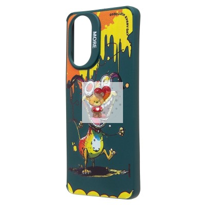 Чехол-накладка для Realme C67 4G (собака) (темно-зеленый) - SC335 Чехол-накладка для Realme C67 4G (собака) (темно-зеленый) - SC335