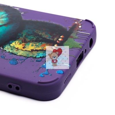 Чехол-накладка для Samsung Galaxy A05 (кот) (фиолетовый) - SC335