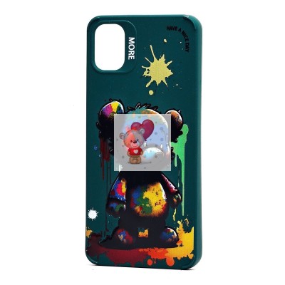 Чехол-накладка для Samsung Galaxy A05 (медведь) (темно-зеленый) - SC335