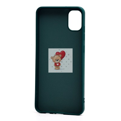 Чехол-накладка для Samsung Galaxy A05 (медведь) (темно-зеленый) - SC335
