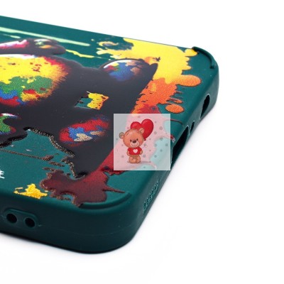 Чехол-накладка для Samsung Galaxy A05 (медведь) (темно-зеленый) - SC335