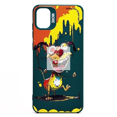 Чехол-накладка для Samsung Galaxy A05 (собака) (темно-зеленый) - SC335 Чехол-накладка для Samsung Galaxy A05 (собака) (темно-зеленый) - SC335