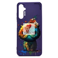 Чехол-накладка для Samsung Galaxy A05s (кот) (фиолетовый) - SC335