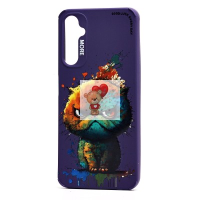 Чехол-накладка для Samsung Galaxy A05s (кот) (фиолетовый) - SC335