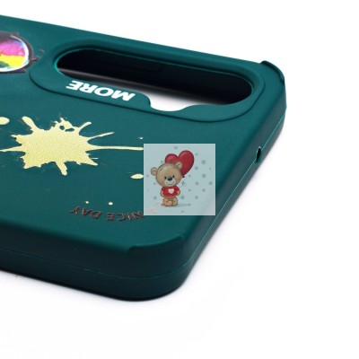 Чехол-накладка для Samsung Galaxy A05s (медведь) (темно-зеленый) - SC335