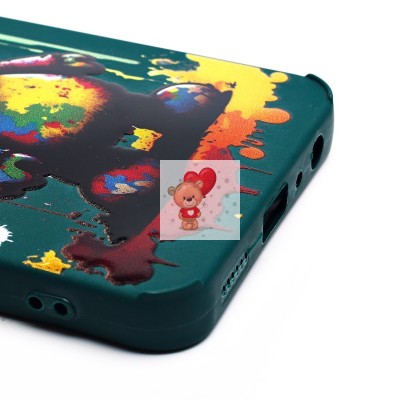 Чехол-накладка для Samsung Galaxy A05s (медведь) (темно-зеленый) - SC335