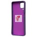Чехол-накладка для Samsung Galaxy A12 (кот) (фиолетовый) - SC335 Чехол-накладка для Samsung Galaxy A12 (кот) (фиолетовый) - SC335
