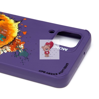 Чехол-накладка для Samsung Galaxy A12 (кот) (фиолетовый) - SC335 Чехол-накладка для Samsung Galaxy A12 (кот) (фиолетовый) - SC335