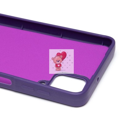 Чехол-накладка для Samsung Galaxy A12 (кот) (фиолетовый) - SC335 Чехол-накладка для Samsung Galaxy A12 (кот) (фиолетовый) - SC335