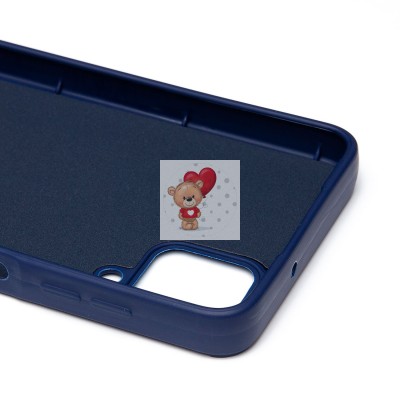 Чехол-накладка для Samsung Galaxy A12 (овечка) (темно-синий) - SC335