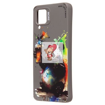 Чехол-накладка для Samsung Galaxy A12 (панда) (серый) - SC335 Чехол-накладка для Samsung Galaxy A12 (панда) (серый) - SC335