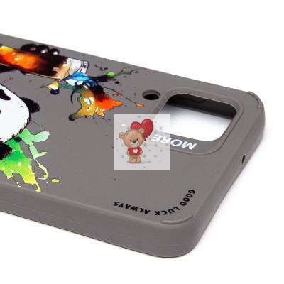 Чехол-накладка для Samsung Galaxy A12 (панда) (серый) - SC335 Чехол-накладка для Samsung Galaxy A12 (панда) (серый) - SC335