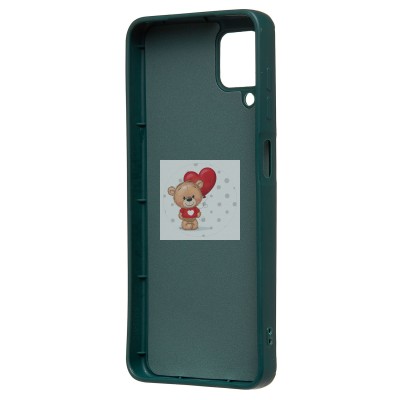 Чехол-накладка для Samsung Galaxy A12 (собака) (темно-зеленый) - SC335 Чехол-накладка для Samsung Galaxy A12 (собака) (темно-зеленый) - SC335