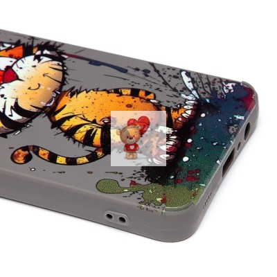 Чехол-накладка для Samsung Galaxy A12 (тигр) (серый) - SC335 Чехол-накладка для Samsung Galaxy A12 (тигр) (серый) - SC335