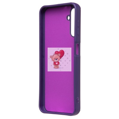 Чехол-накладка для Samsung Galaxy A14 4G (кот) (фиолетовый) - SC335 Чехол-накладка для Samsung Galaxy A14 4G (кот) (фиолетовый) - SC335