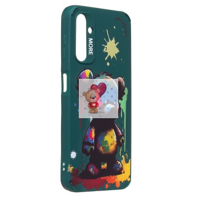 Чехол-накладка для Samsung Galaxy A14 4G (медведь) (темно-зеленый) - SC335 Чехол-накладка для Samsung Galaxy A14 4G (медведь) (темно-зеленый) - SC335