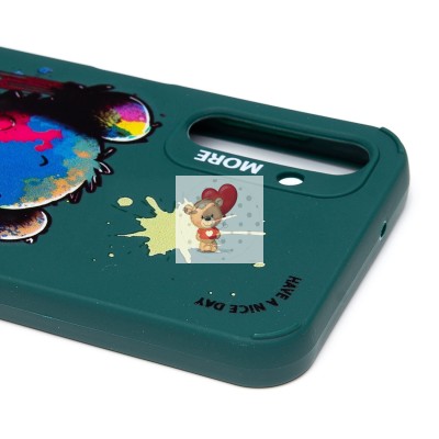 Чехол-накладка для Samsung Galaxy A14 4G (медведь) (темно-зеленый) - SC335 Чехол-накладка для Samsung Galaxy A14 4G (медведь) (темно-зеленый) - SC335