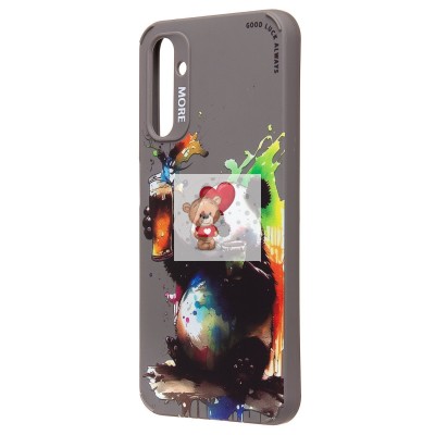Чехол-накладка для Samsung Galaxy A14 4G (панда) (серый) - SC335